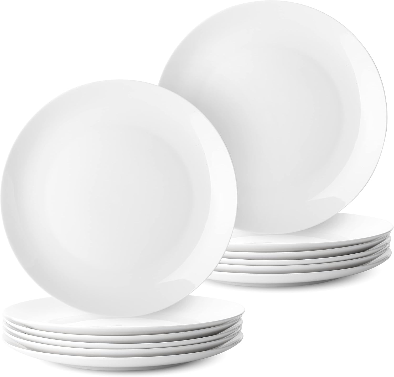 White Dinner Plates, 10 5 inch, Set of 12, White Plates, White Dinner Plates Bulk, White Plate Set, Plates, Dinner Plates, Plates Set, Restaurant Dishes, White Porcelain Dinner Plates