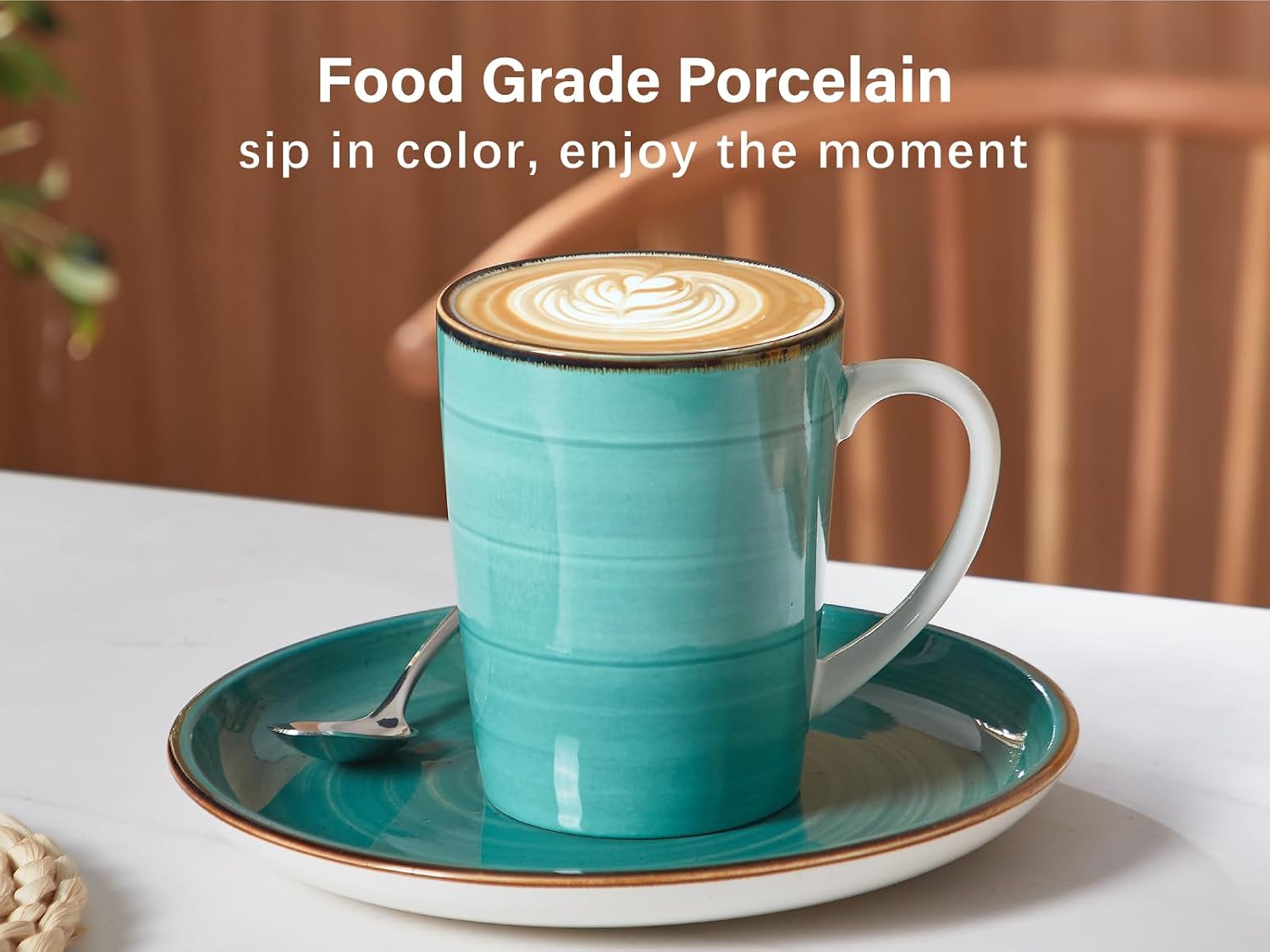 16 oz Coffee Mugs Set of 4 Large Ceramic Coffee Cups Colorful Mugs Set with Handles for Latte, Hot Cocoa, Tea Housewarming Gift Assorted Colors Image 2