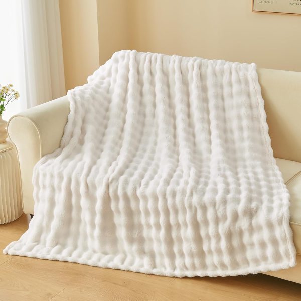 Flannel bubble texture blanket 50x60 inches, all season blanket